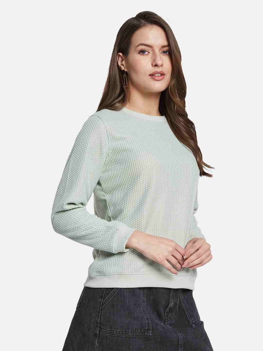 METTLE Women Round Neck Regular Sweatshirt