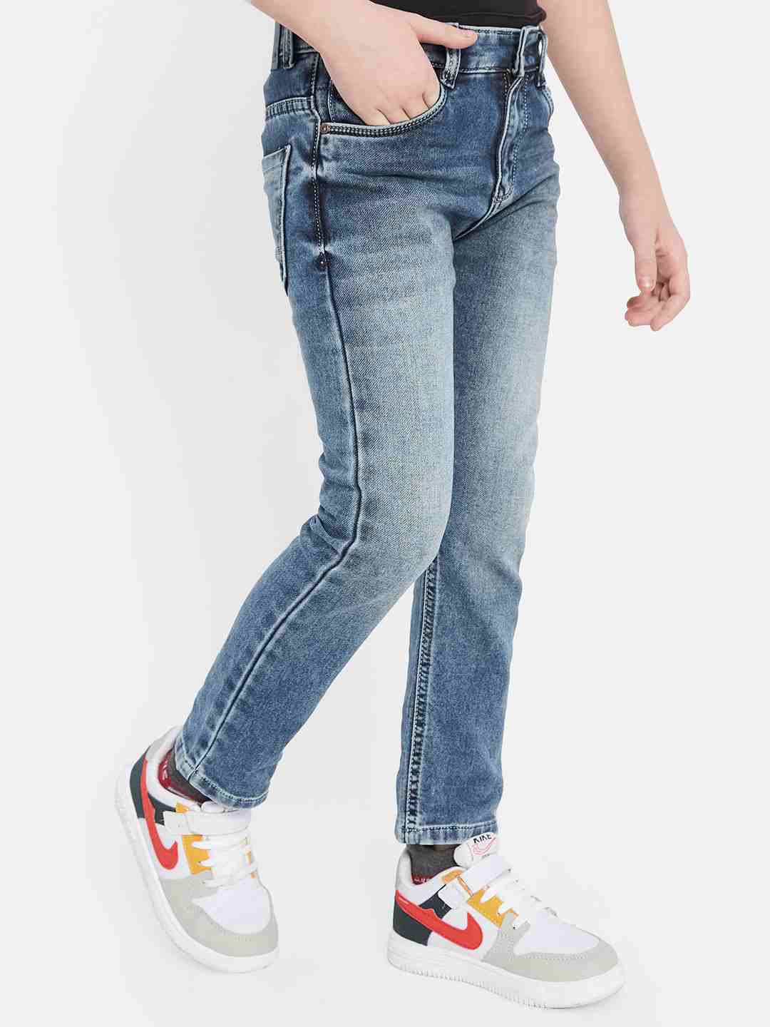 Octave Boys Heavy Fade Clean Look Stretchable Jeans