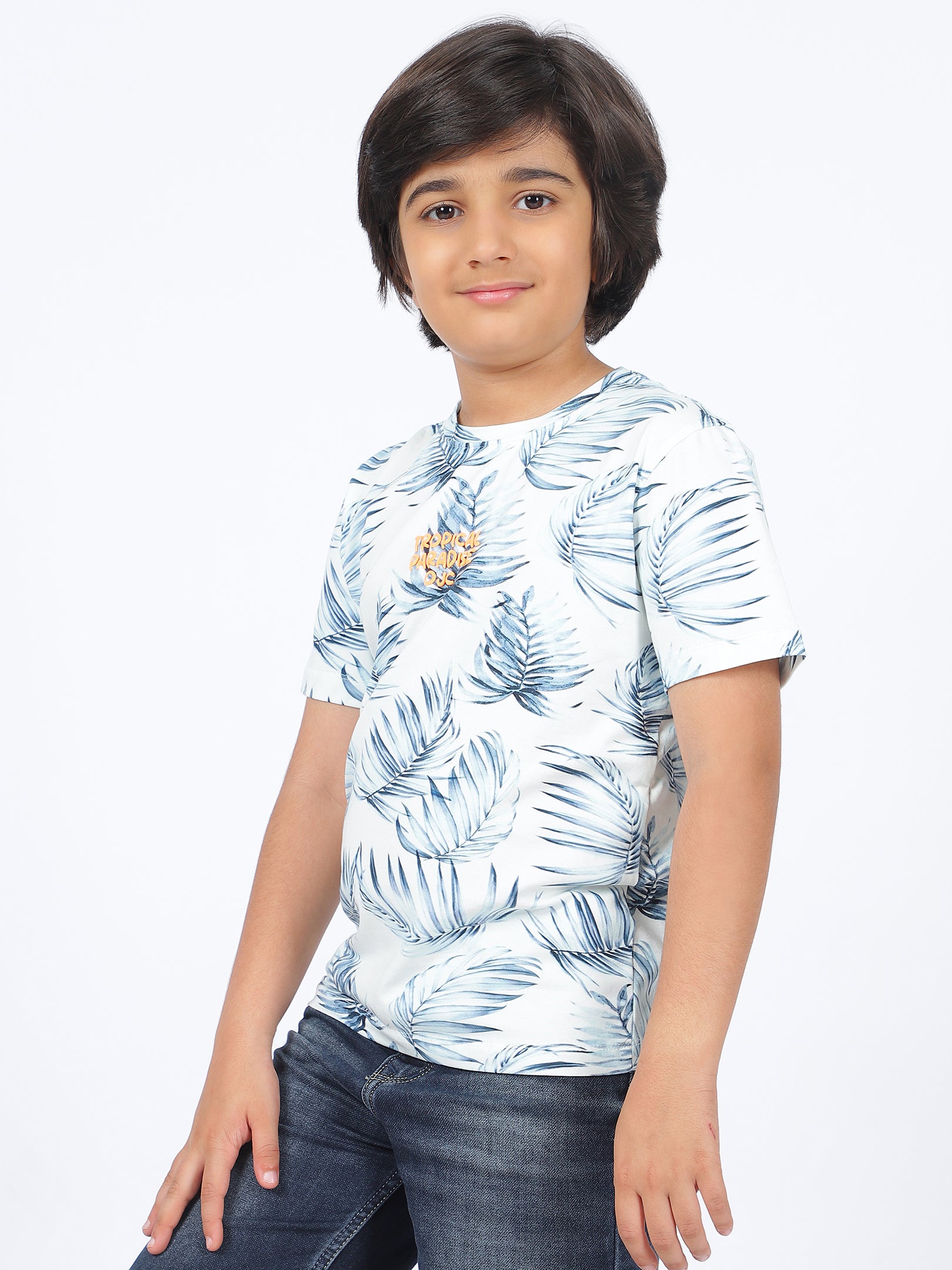 Octave Boys Floral Printed T-shirt