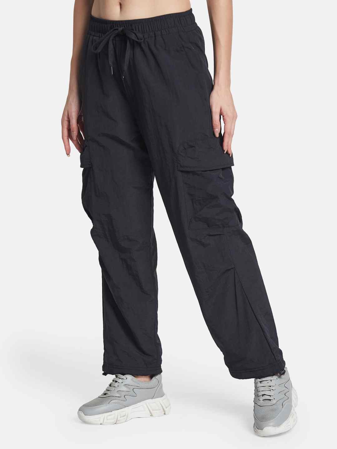 METTLE Women Regular Fit Mid Rise Cotton Track Pants