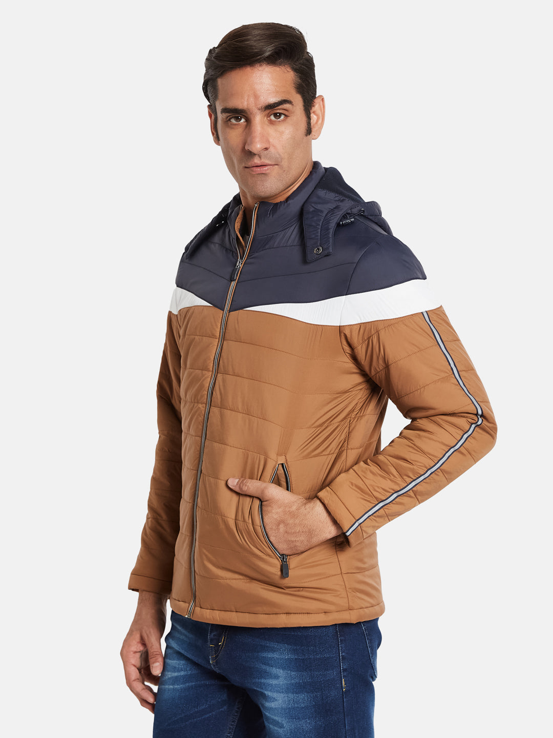 METTLE Men Colourblocked Jacket