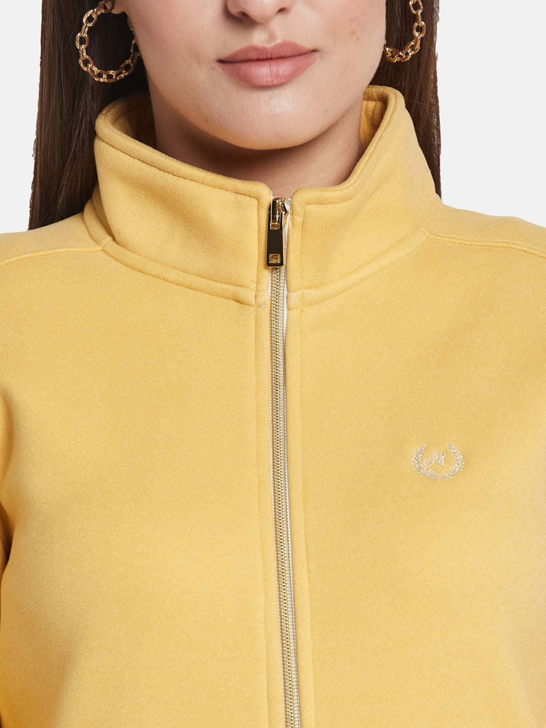 METTLE Women Mock Collar Sweatshirt