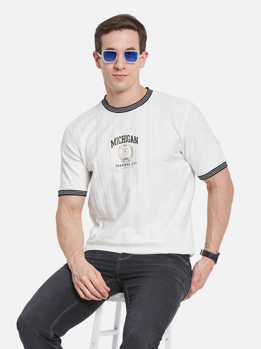 Octave Men Printed T-shirt