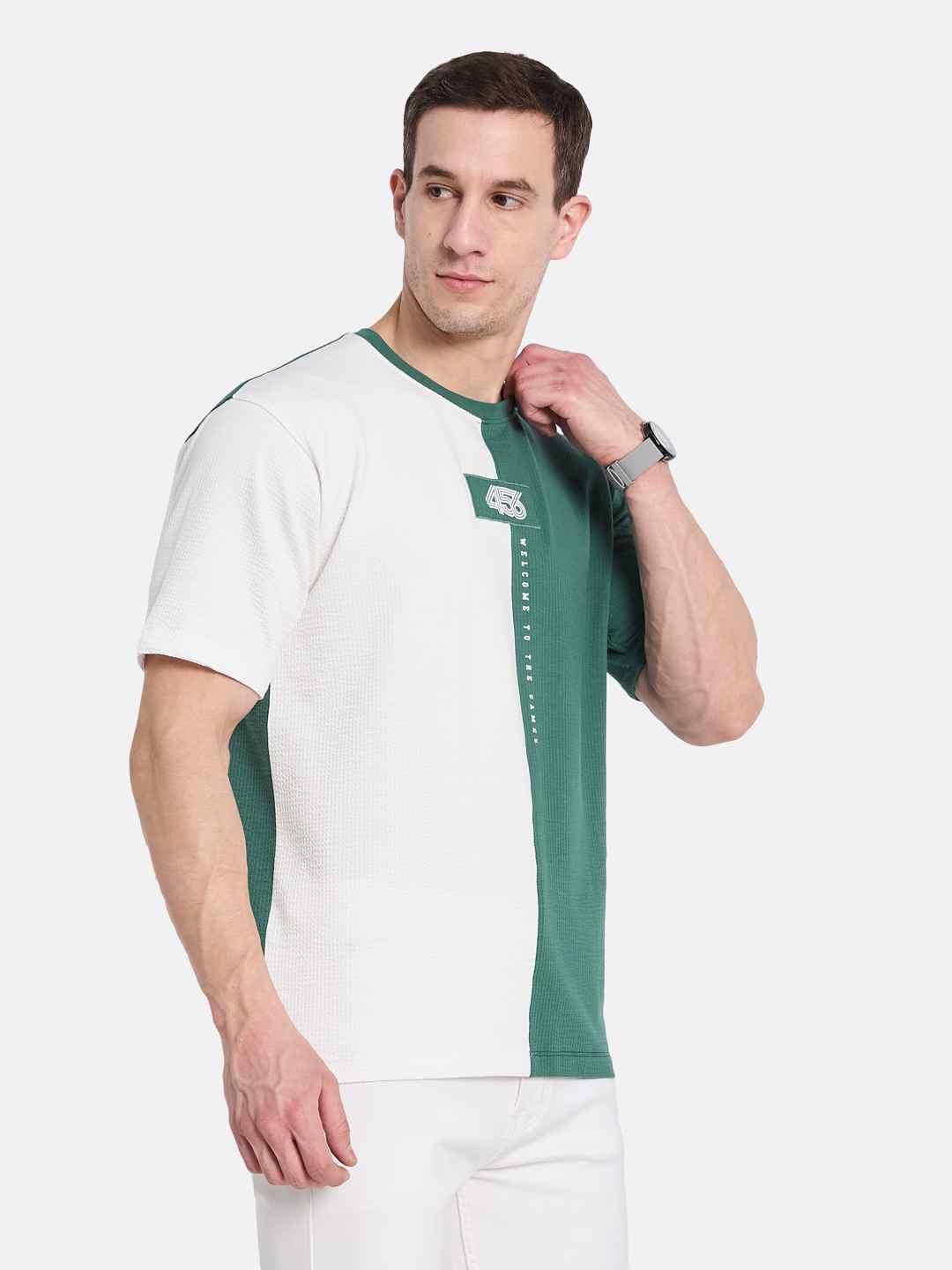 Octave Men Colourblocked T-shirt