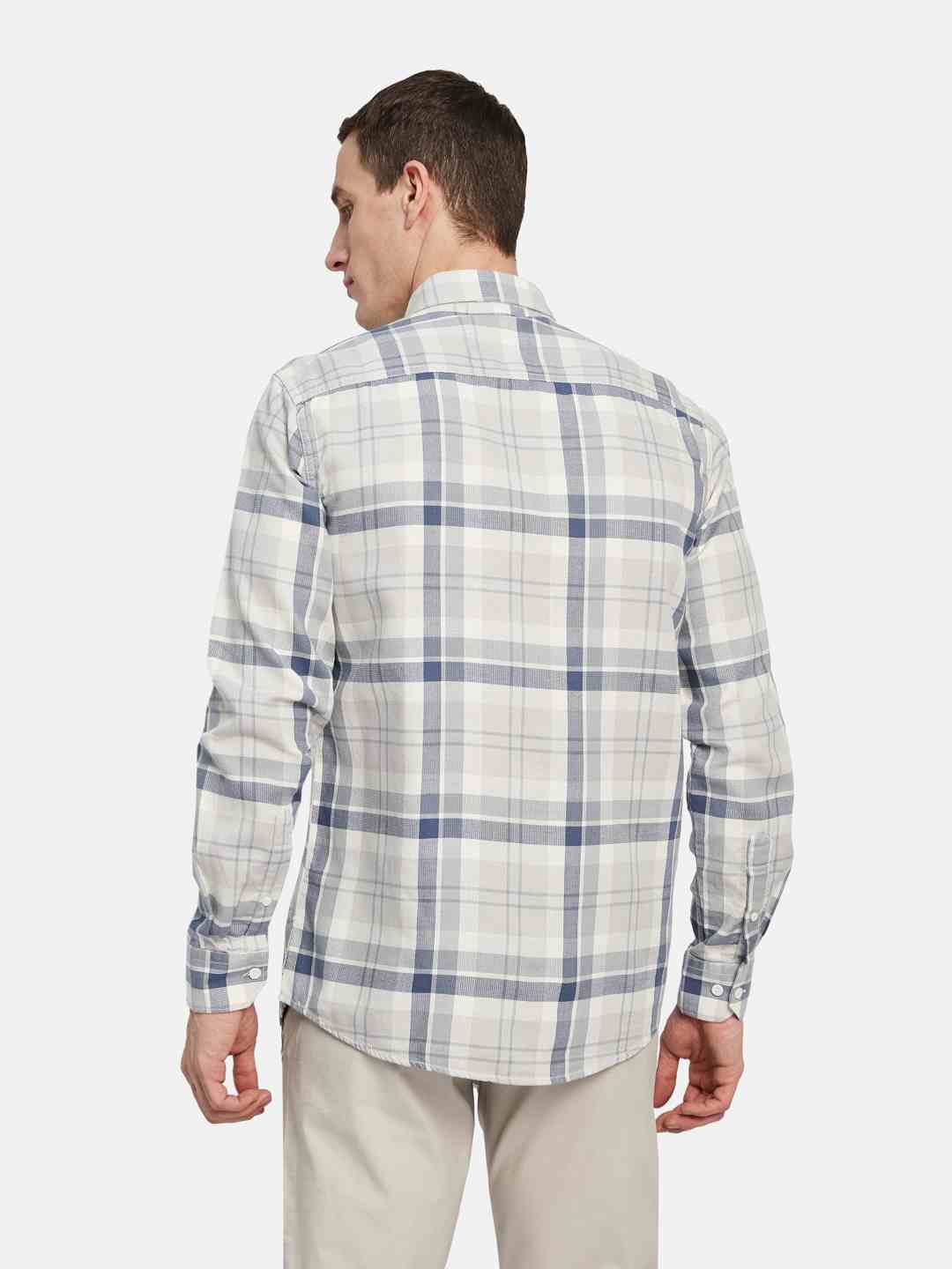 METTLE Men Multi Stripes Opaque Striped Casual Shirt