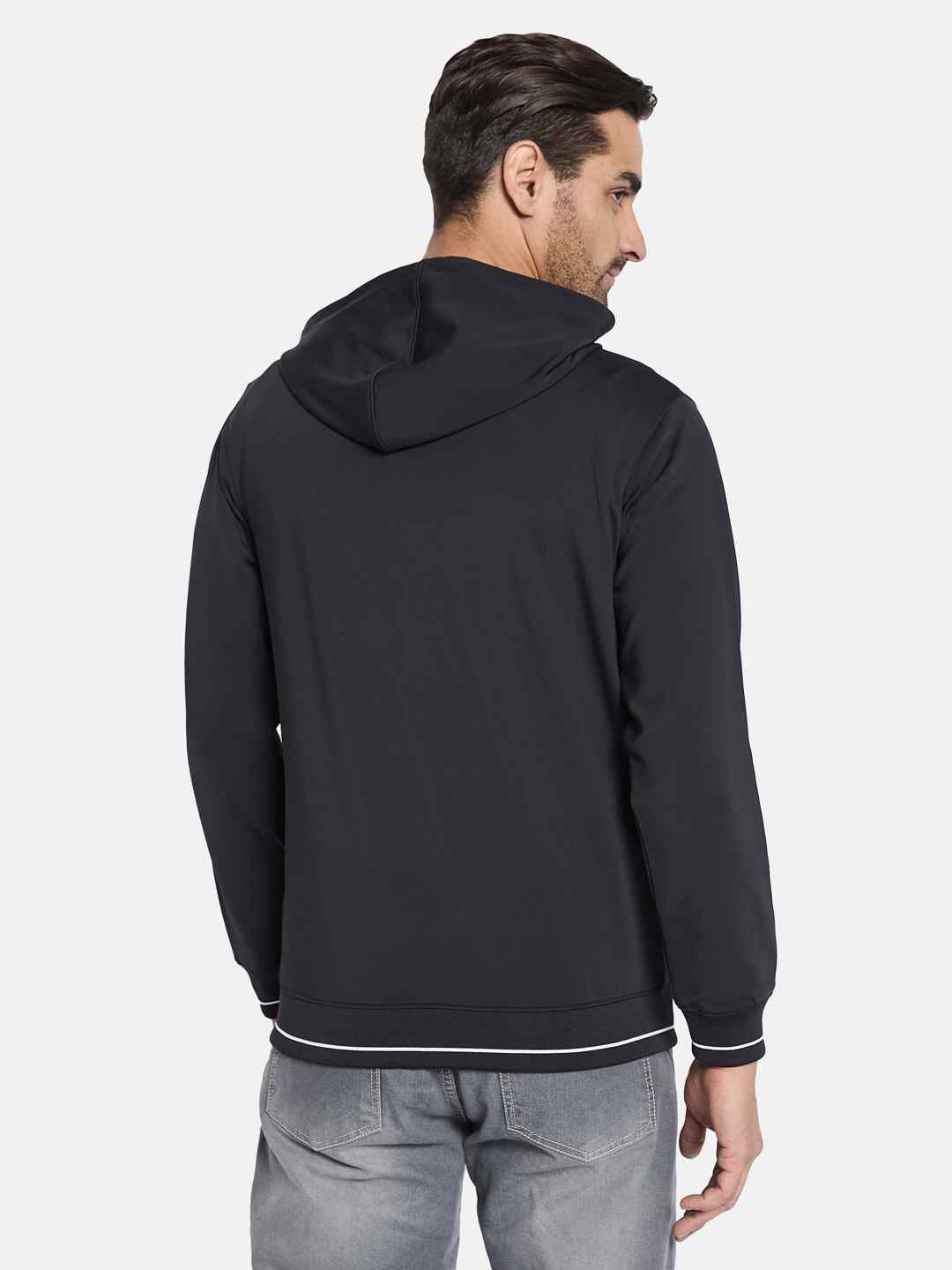 Octave Men Hooded Front-Open Sweatshirt