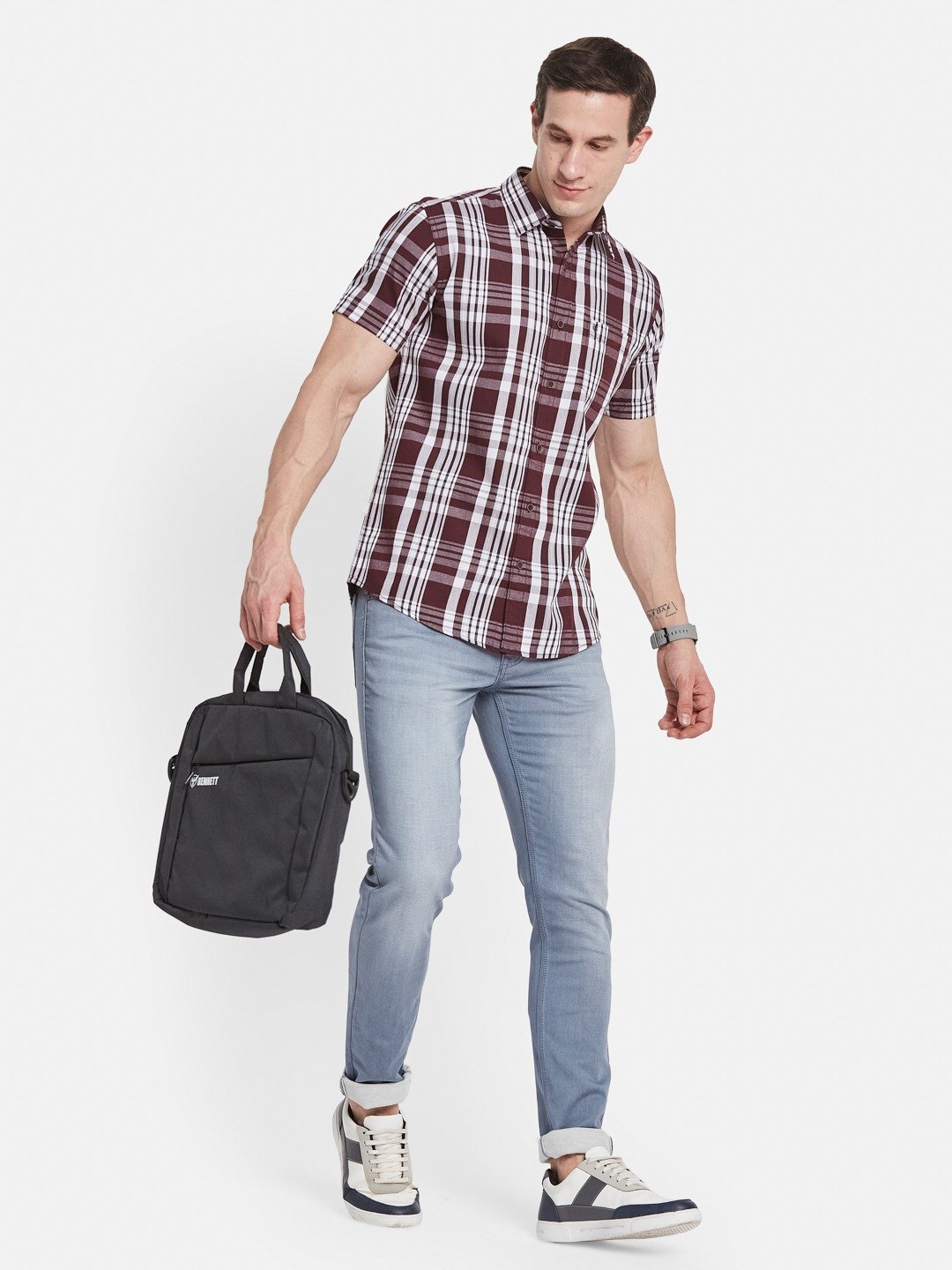 METTLE Men Multi Stripes Opaque Striped Casual Shirt