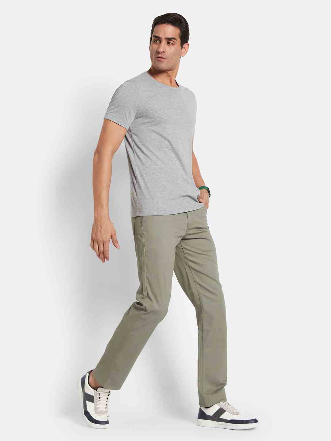 Octave Men Regular Fit Cotton Chinos