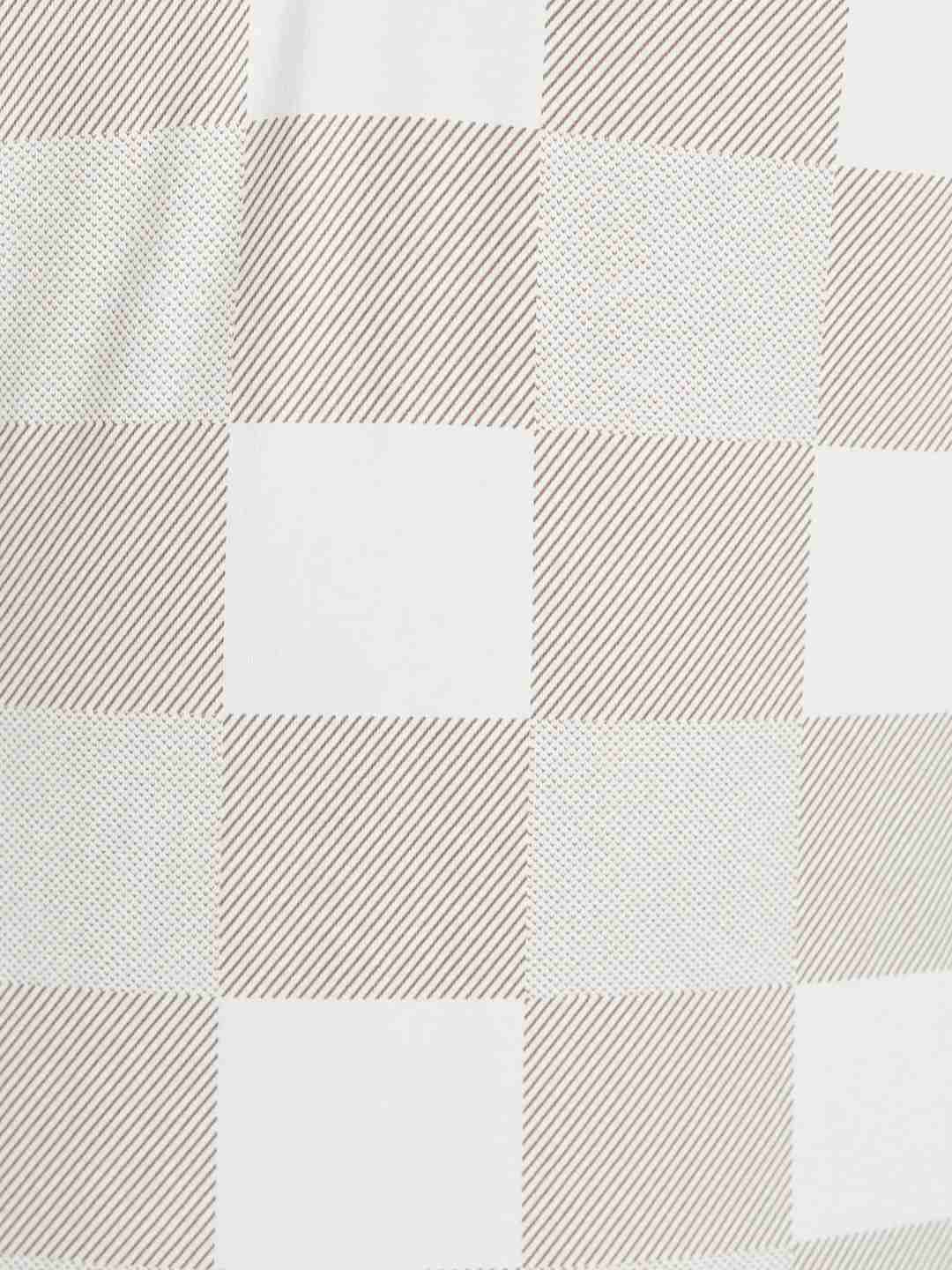 METTLE Men Checked Polo Collar T-shirt