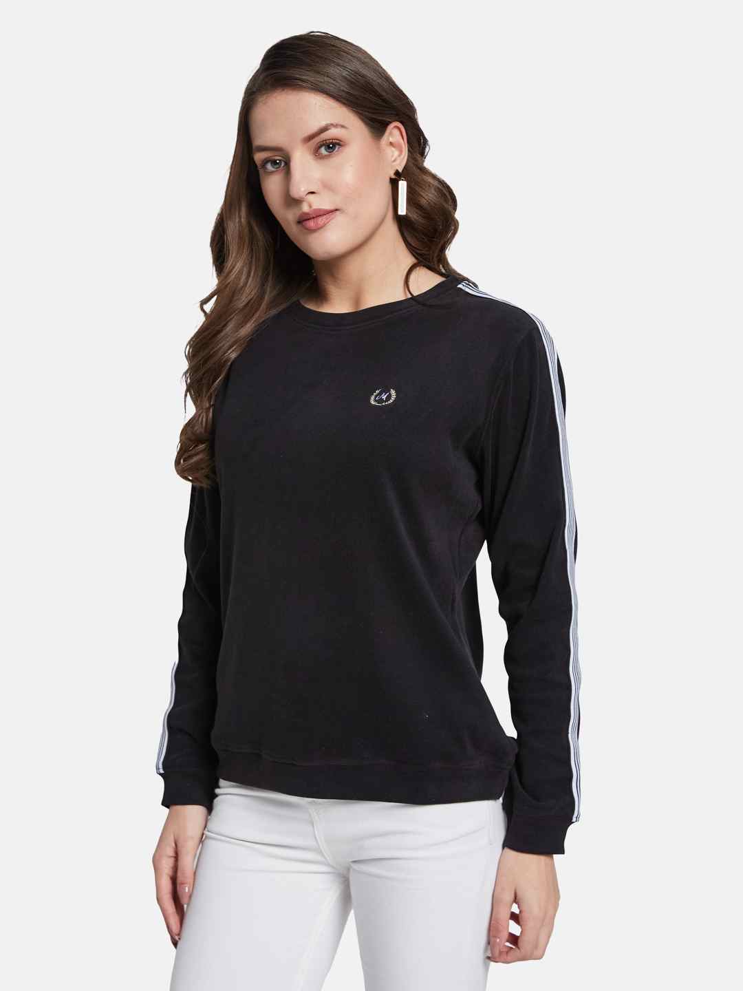 METTLE Women Round Neck Long Sleeves Sweatshirt