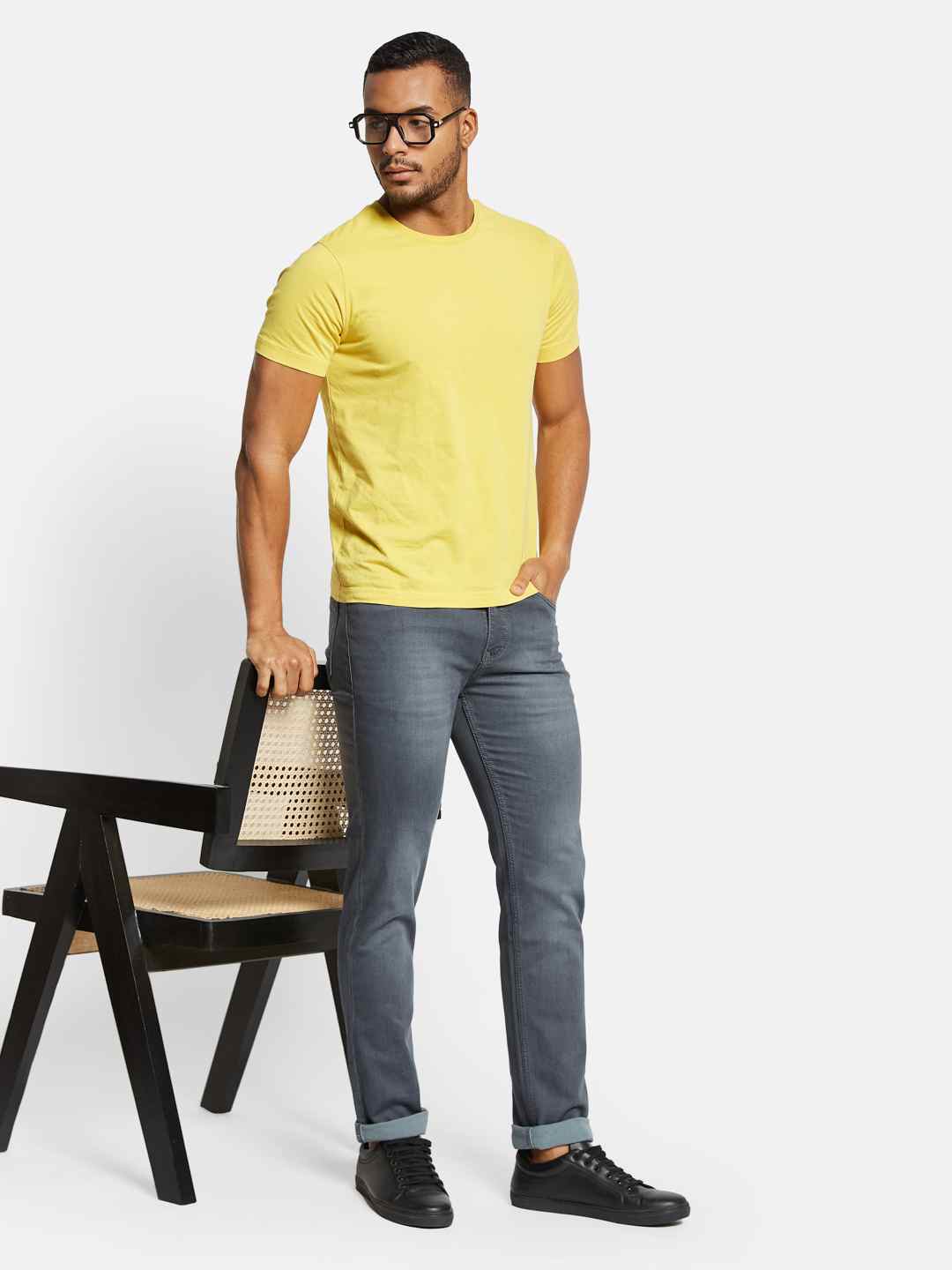 Octave Men Low Distress Light Fade Stretchable Jeans