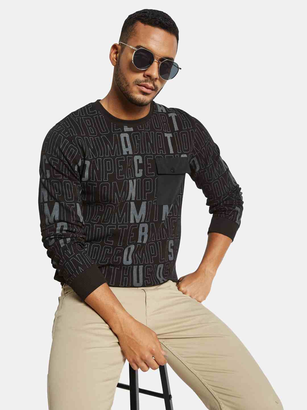 Octave Men Printed Sweatshirt