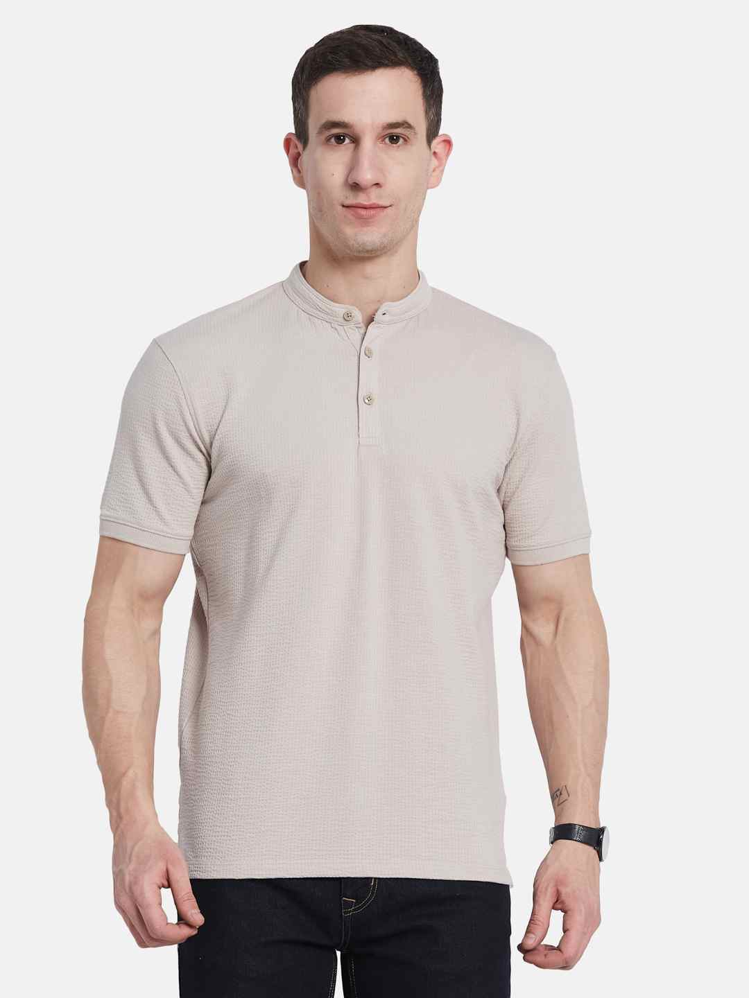 Octave Men Mandarin Collar T-shirt