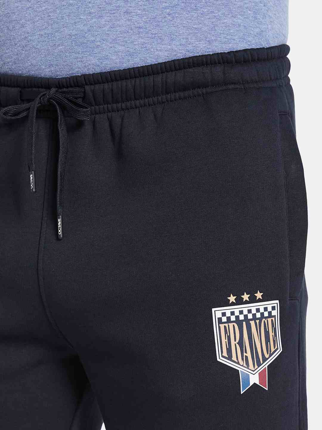 Octave Men Printed Fleece Track Pants