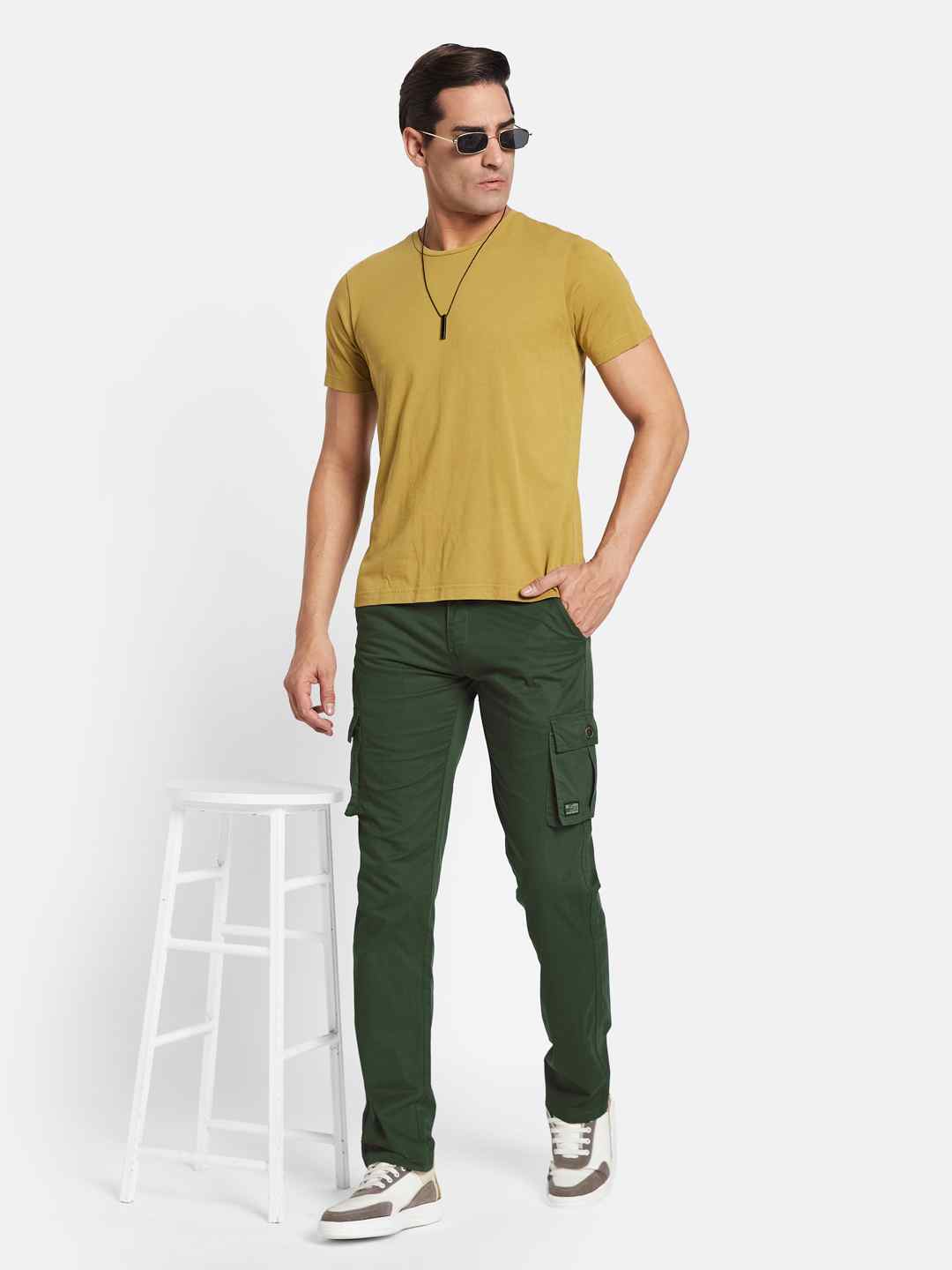 Octave Men Mid-Rise Regular Fit Chinos Trouser