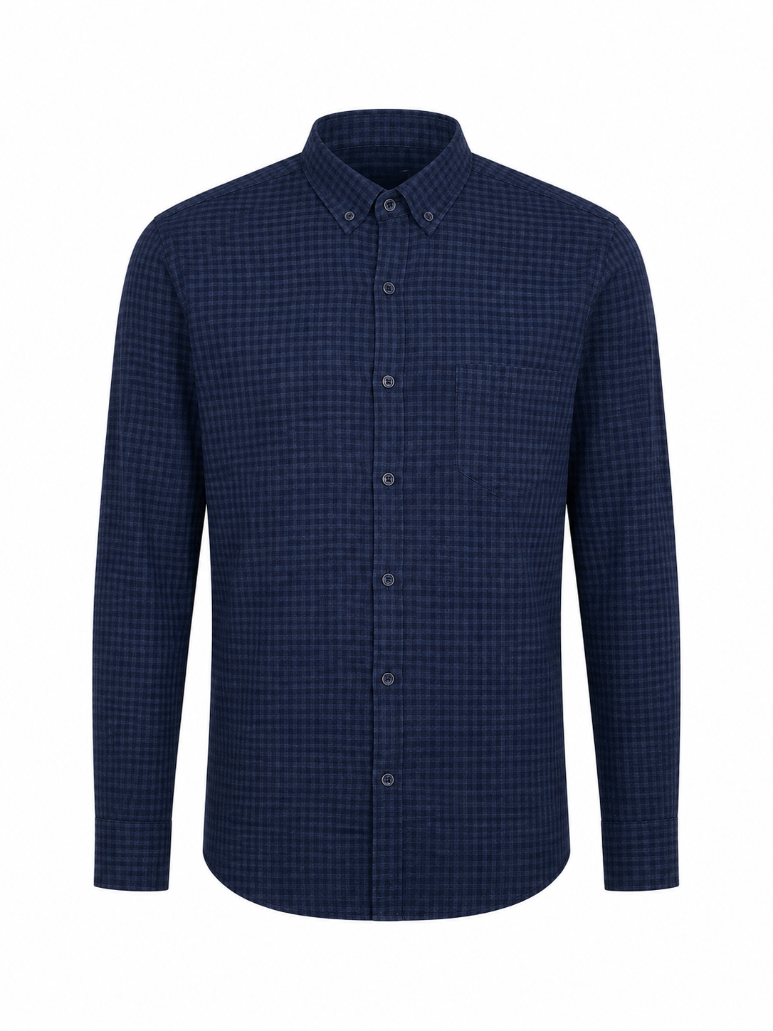Men’s Navy Twill Cotton Full-Sleeve Shirt