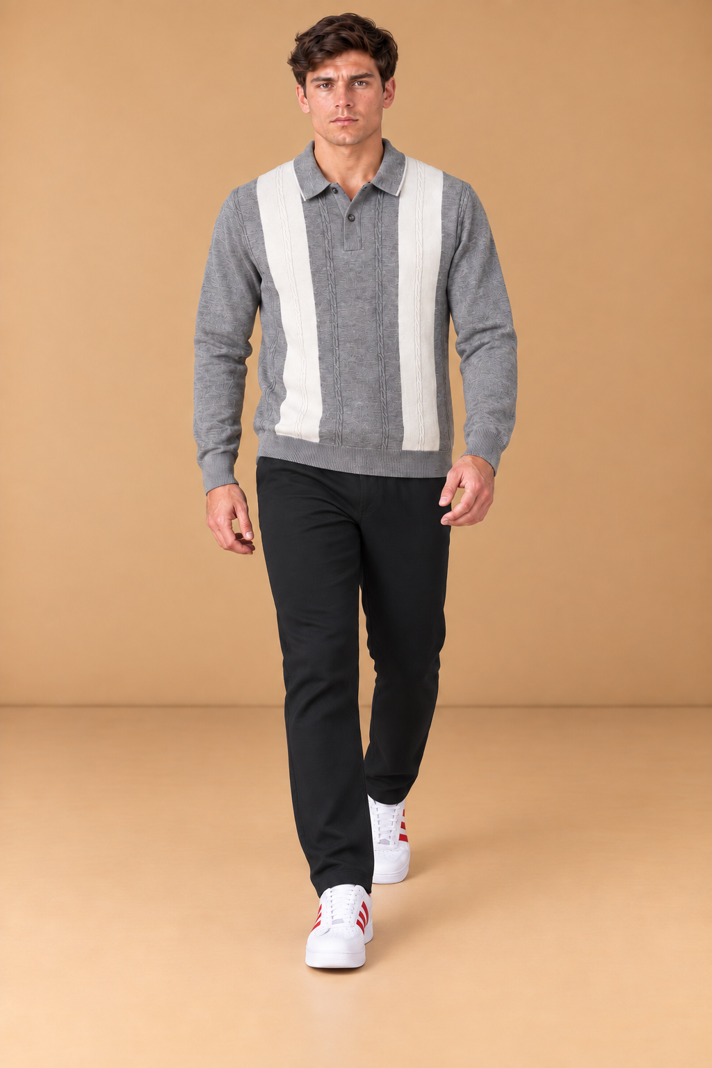 Men’s Black Cotton Brushed Fleece Lower – Regular Fit Winter Track Pants