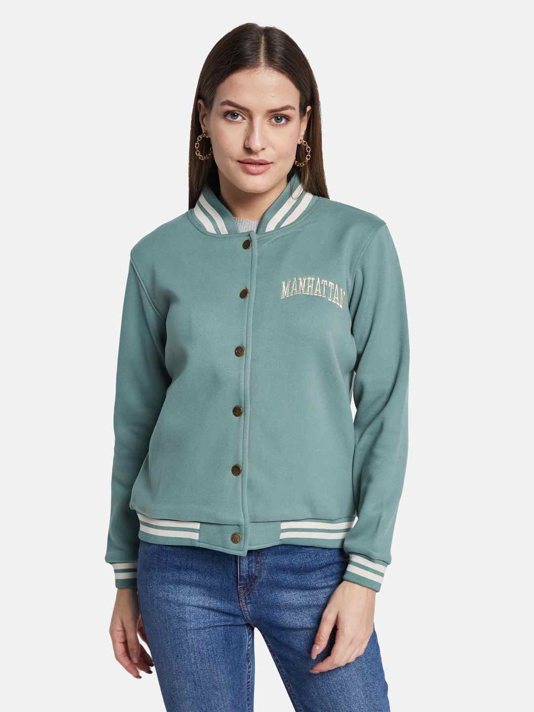 METTLE Women Mock Collar Sweatshirt