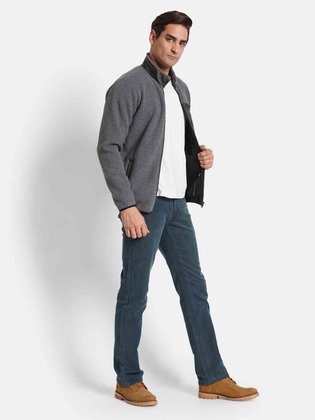 Octave Men Mock Pocket Front-Open Sweatshirts