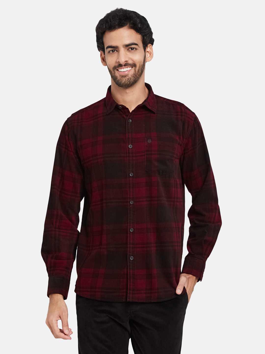 Mettle Tartan Checked Cotton Casual Shirt