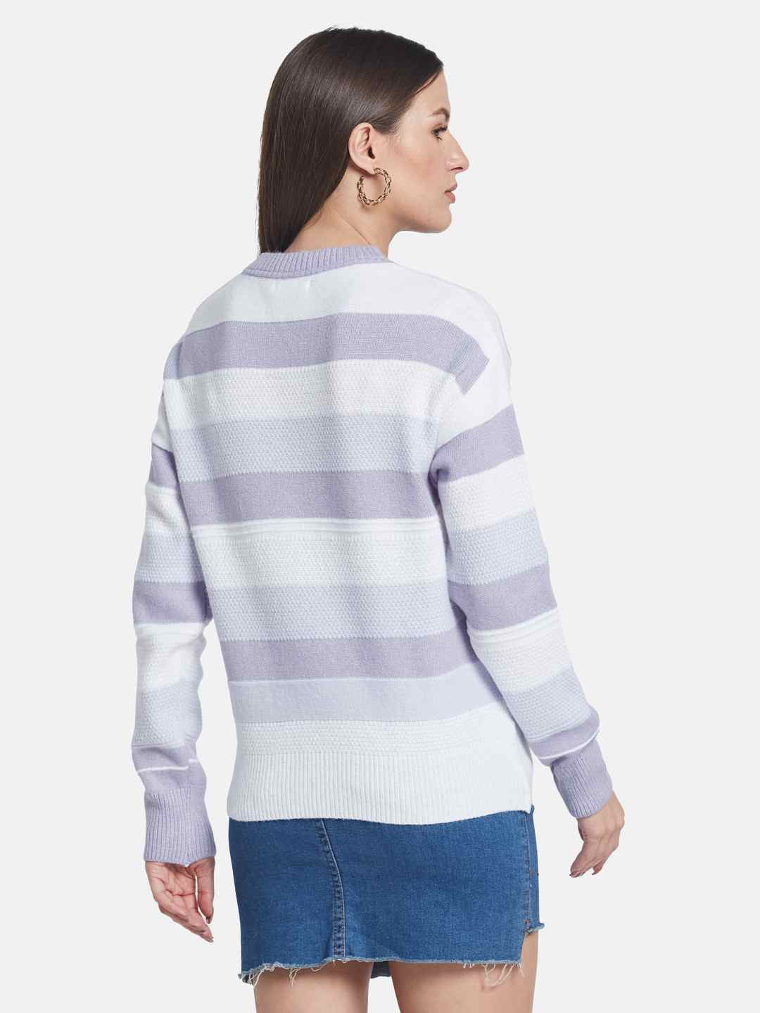 METTLE Women Striped Pullover