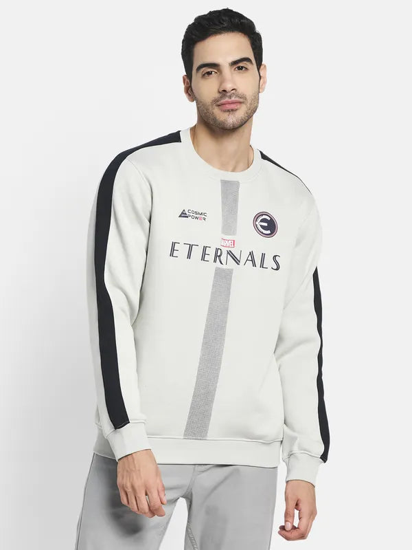 Men Grey Printed Sweatshirt
