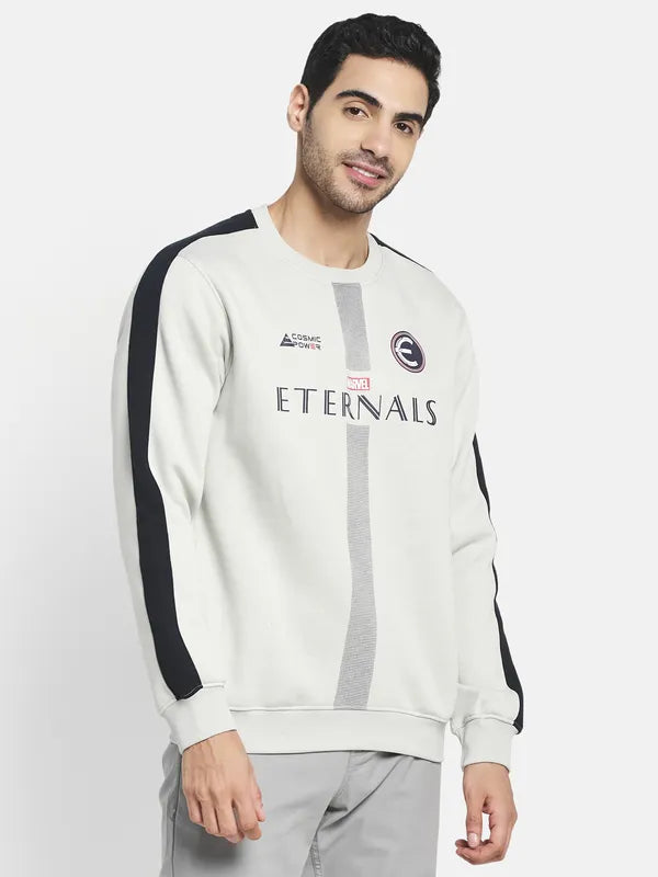 Men Grey Printed Sweatshirt