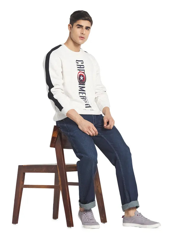 Octave Men Printed Typography Sweatshirt