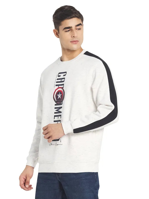 Octave Men Printed Typography Sweatshirt