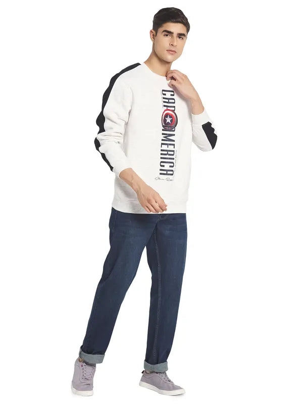 Octave Men Printed Typography Sweatshirt