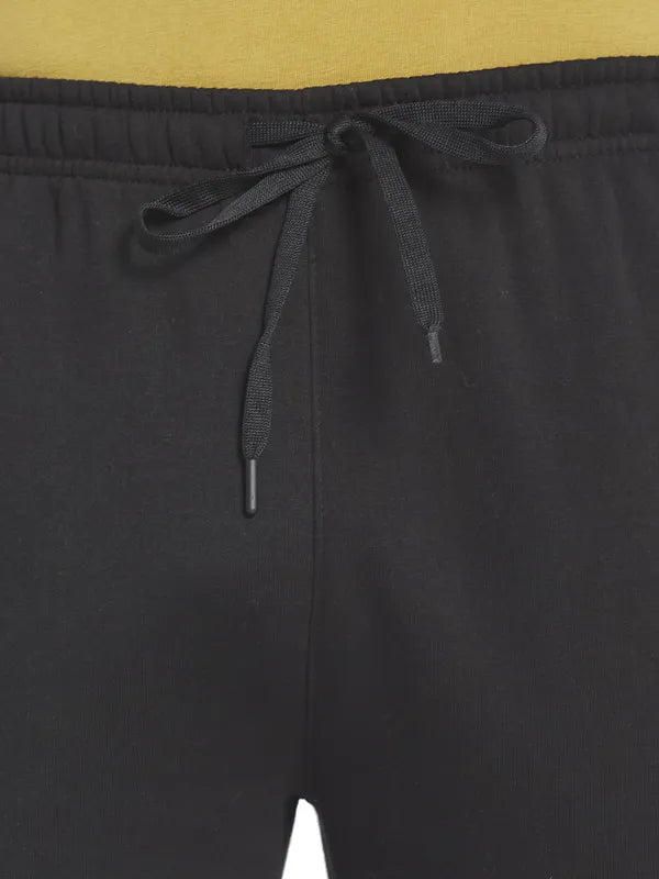 Octave Men Black Solid Cotton Track Pants