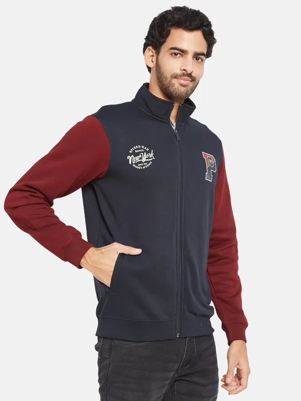 Octave Men Navy Blue Sweatshirt