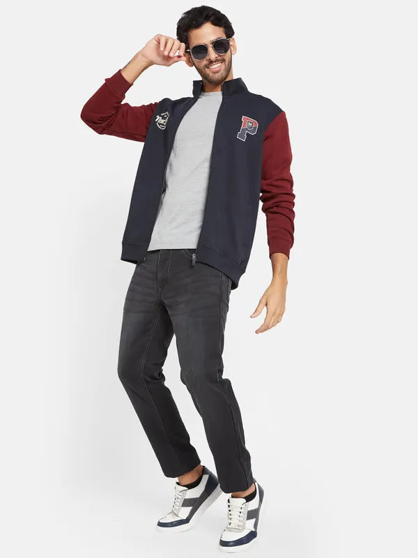 Octave Men Navy Blue Sweatshirt