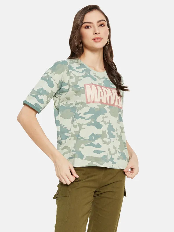 Marvel Camouflage Print T-Shirt