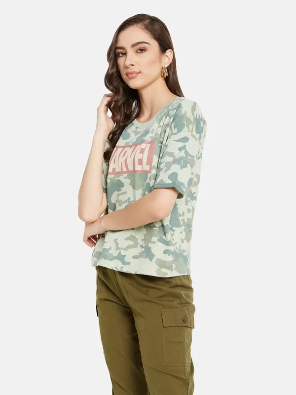 Marvel Camouflage Print T-Shirt