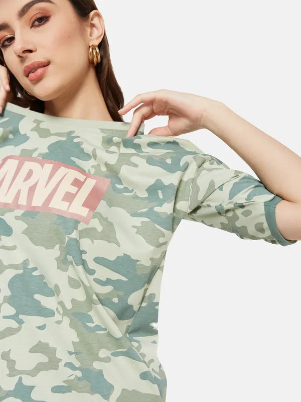 Marvel Camouflage Print T-Shirt