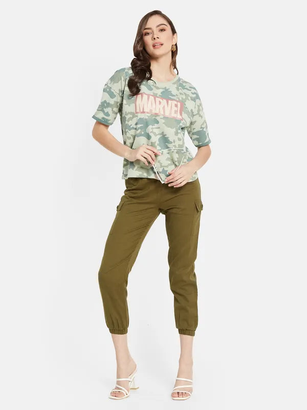 Marvel Camouflage Print T-Shirt