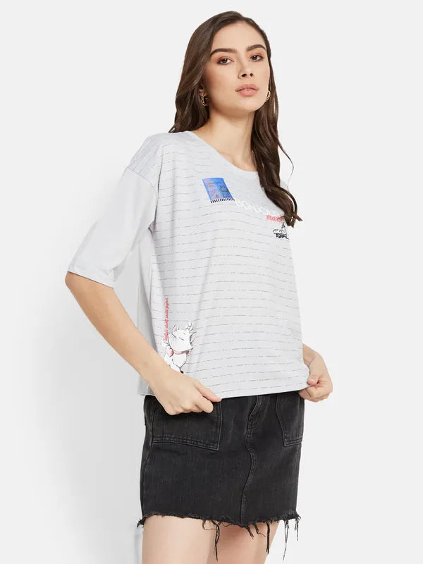 Disney  Marie Cat  Print T-Shirt