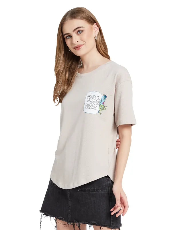 Mettle Women V-Neck Extended Sleeves Pockets T-Shirt