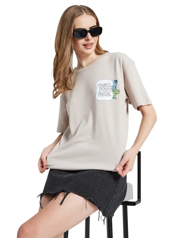 Mettle Women V-Neck Extended Sleeves Pockets T-Shirt