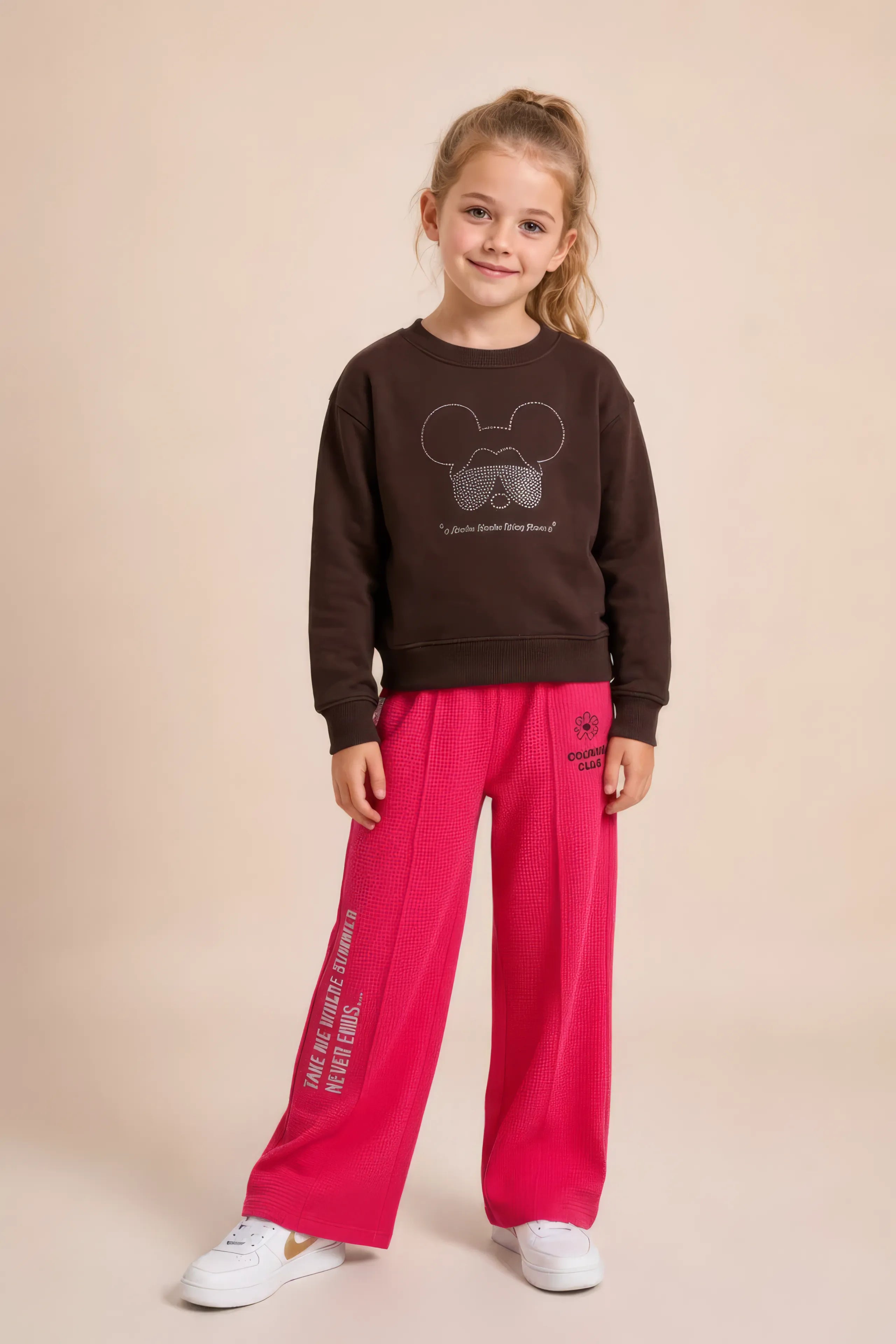 Junior Girls Espresso Cotton Fleece Sweatshirt – Espresso Brown | Regular Fit