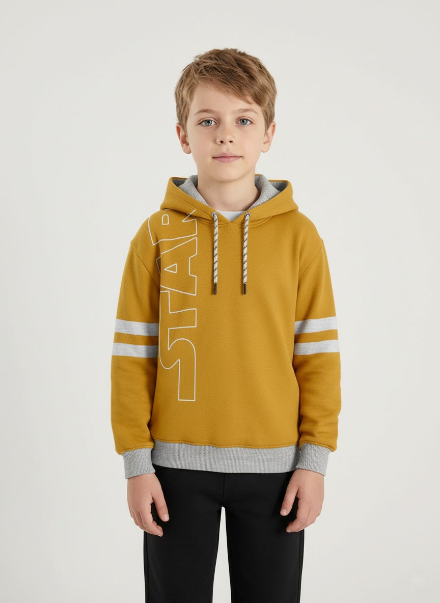Boys Colourblocked Hooded Sweatshirt
