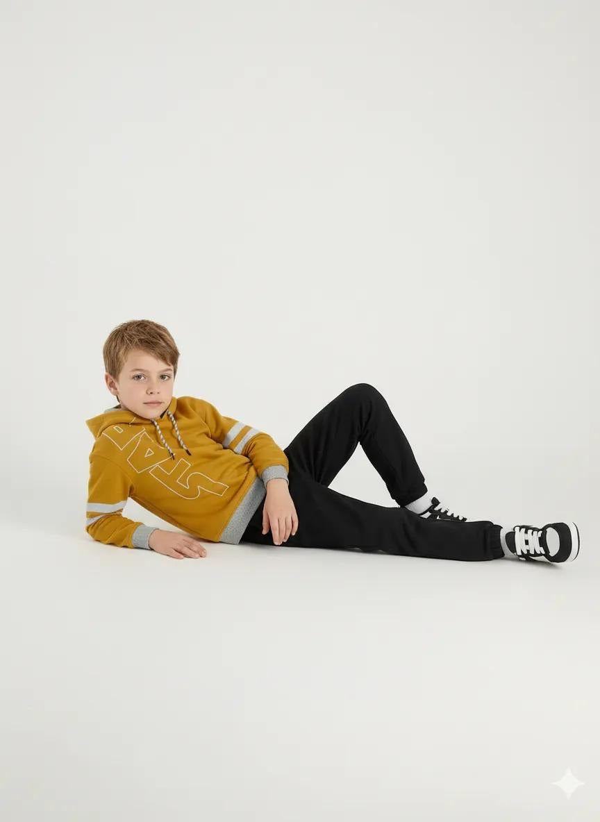 Boys Colourblocked Hooded Sweatshirt