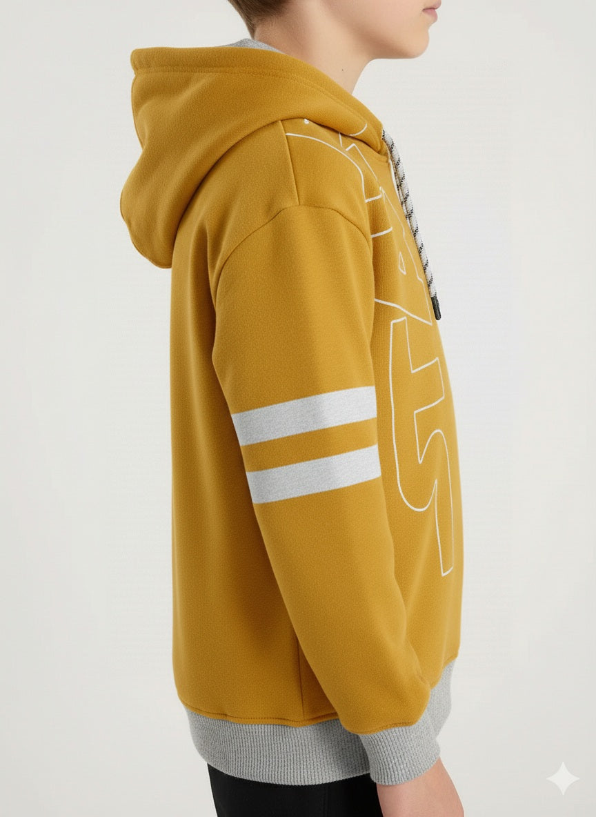 Boys Colourblocked Hooded Sweatshirt