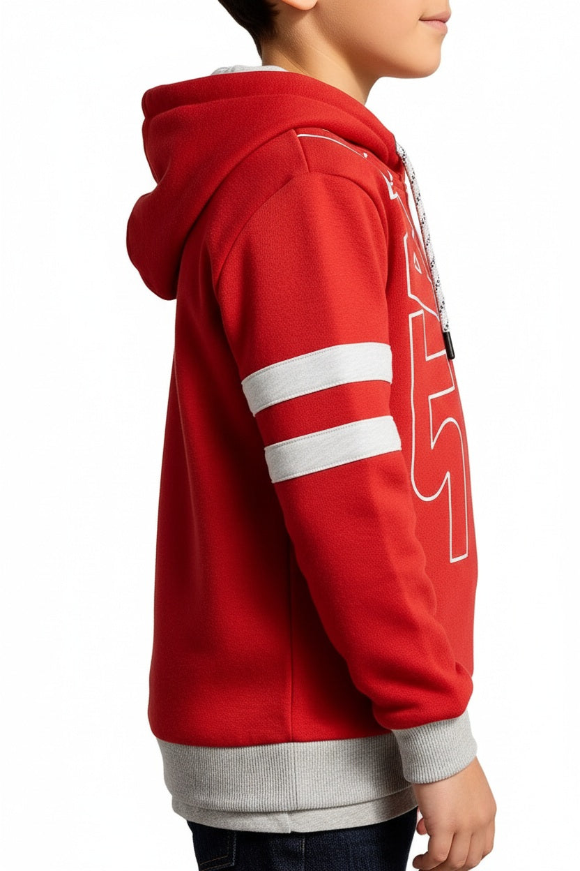 Boys Colourblocked Hooded Sweatshirt