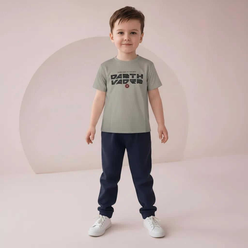 Octave Boys Printed Round Neck Short Sleeves T-shirt