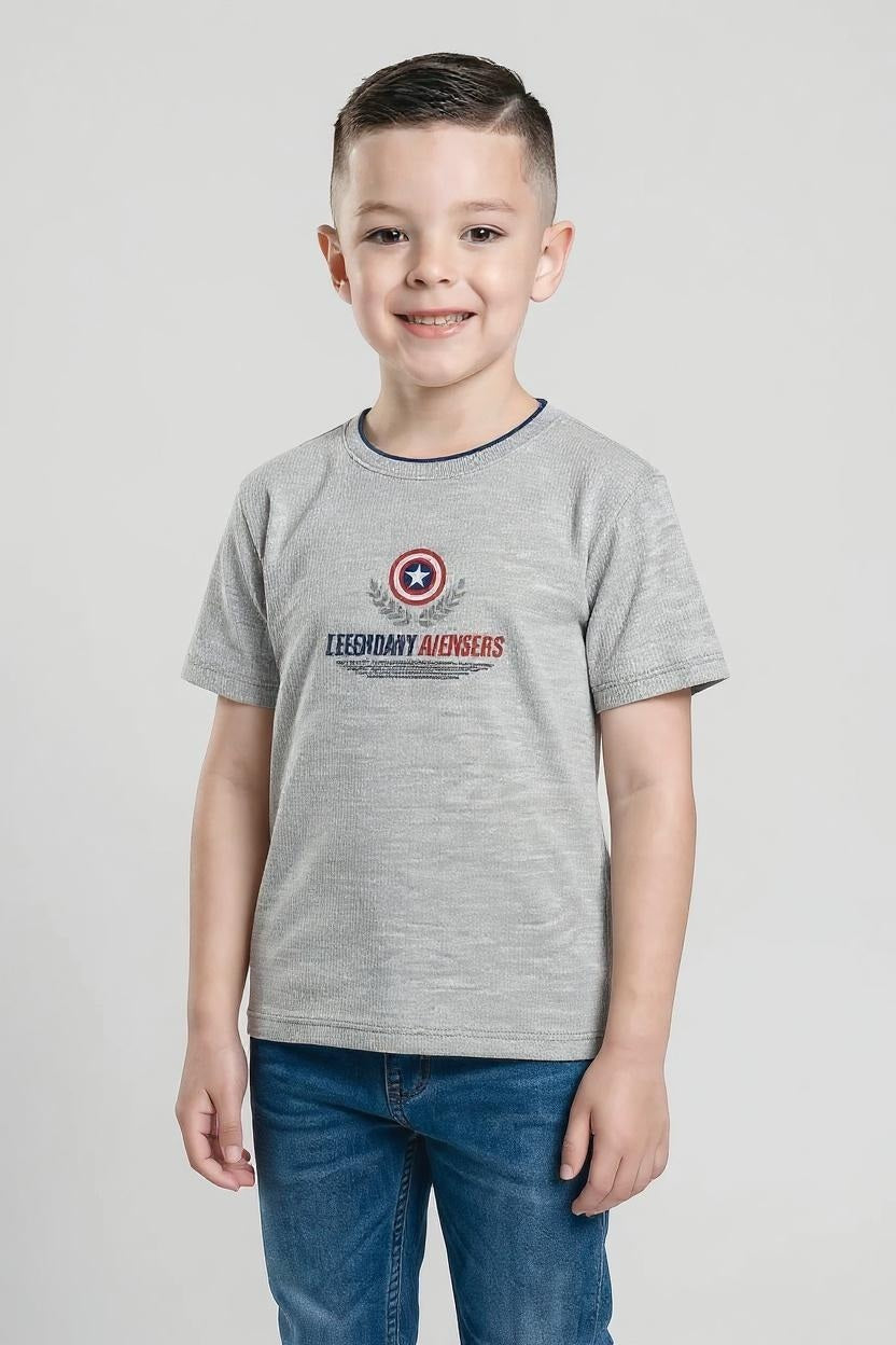 Boys Captain America Printed T-shirt