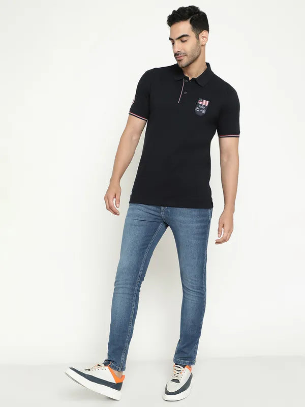 Octave Avengers Printed Polo Collar Cotton T-Shirt