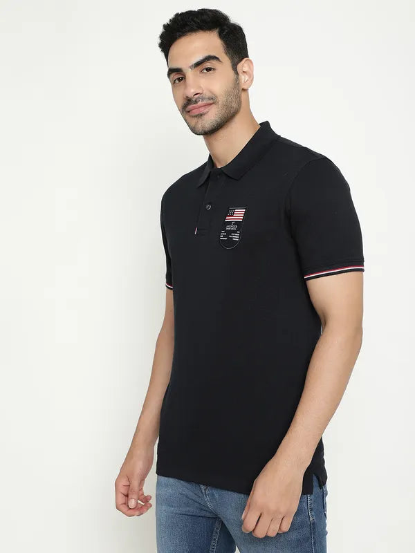 Octave Avengers Printed Polo Collar Cotton T-Shirt