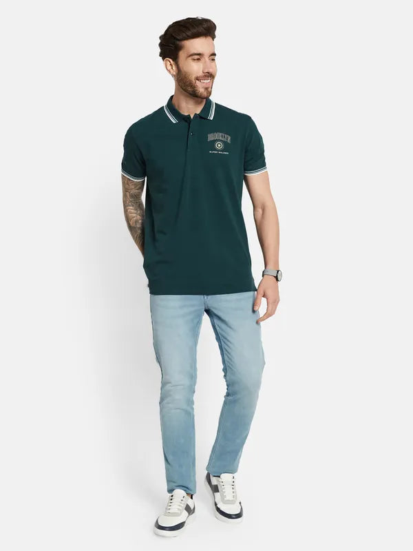 Octave Polo Collar Cotton T-Shirt